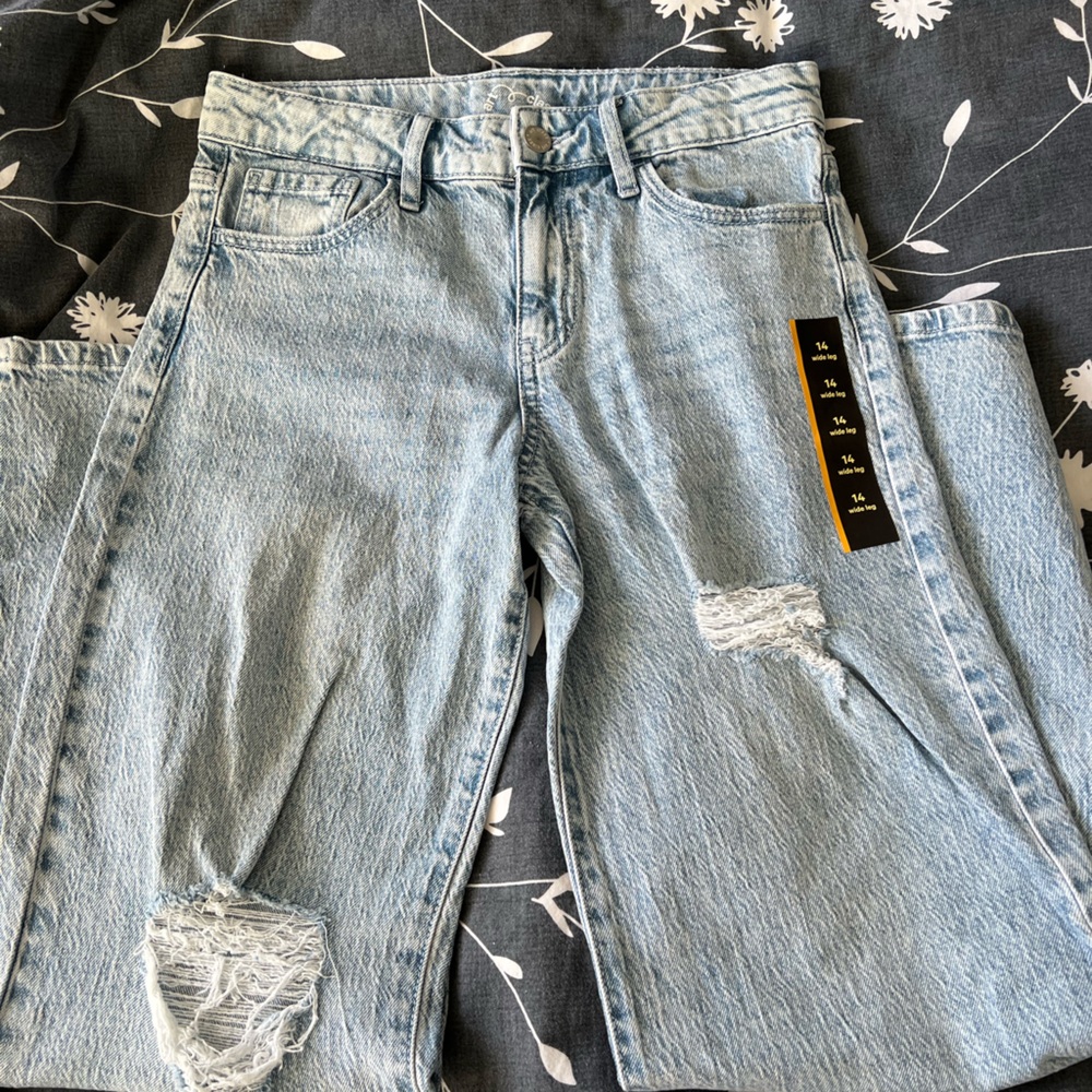 NWT wide leg girls jeans